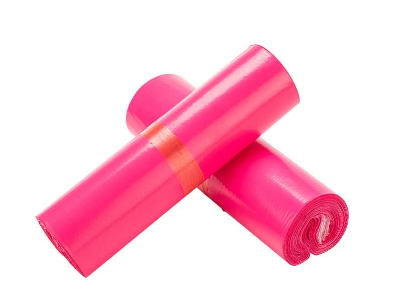 栖霞玫红色快递袋-02